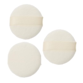 Gatuida 3 Pcs Short Plush Puff Body Powder Fluffy Cotton Puff Dusting Body Puff Silky Puff Velour Puff Small Puffer Mini Powder Puff Soft Fit Velvet Texture White