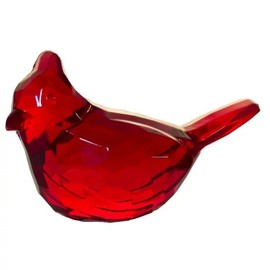 Sndperiexam 1 Pc Red Acrylic Cardinal Figurine Home Decor Glass Red Bird Statue for Illuminated Home Display Home Décor Accents