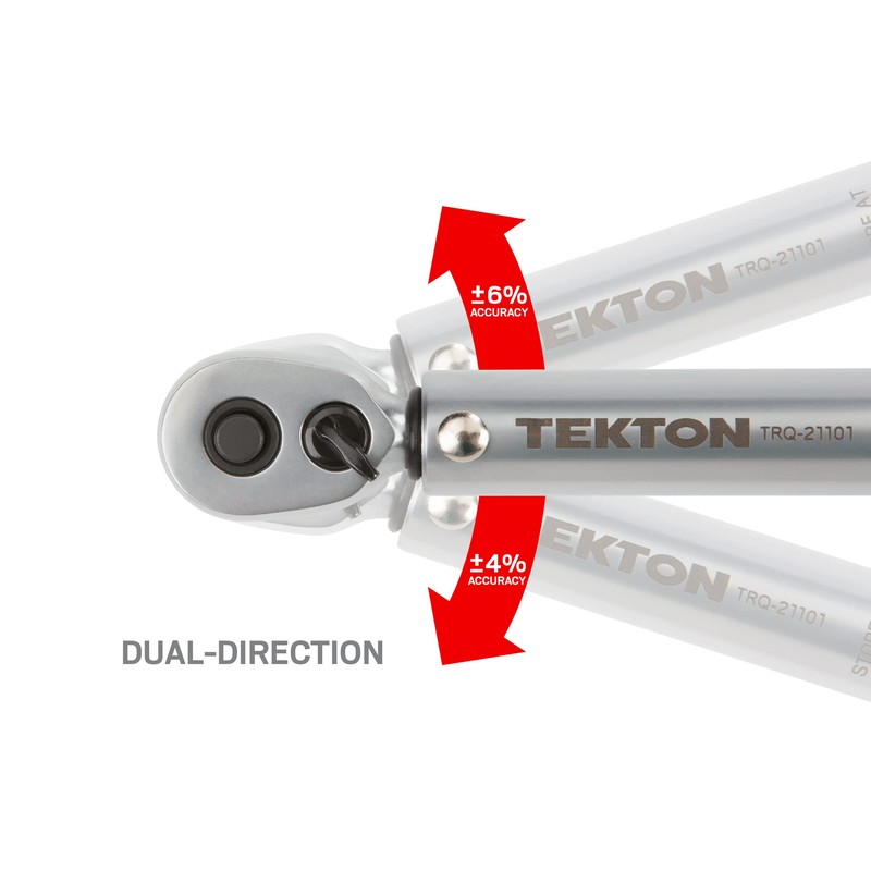 TEKTON 1/4 Inch Drive Dual-Direction Click Torque Wrench (10-150 in.-lb.)
