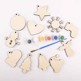 BABY SHOWER CHOCOLATE DIY Christmas Painting Kit 2024, Snowflakes for Christmas, Gnome Painting, Christmas Tree Painting Set for Child New Year DIY Ornaments (Christmas Tree Set)