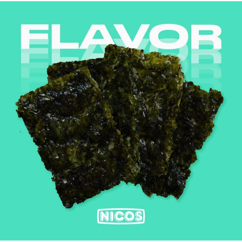 Nicos Seaweed snack Traditional flavor (Pack of 18 ) Roasted