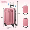 AnyZip Expandable Luggage, 24 Inch Hard Shell Checked Suitcase, Rolling