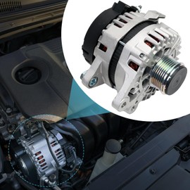 GNXFixt 150A Alternator 373002E721 Fit for Hyundai Elantra for Kia Forte, 2.0L, l4 GAS 2017 2018 2019 2020 2021 2022 2023 2024 - Replace 11934 6-Groove Clutch Pulley Clockwise Alternator Generator