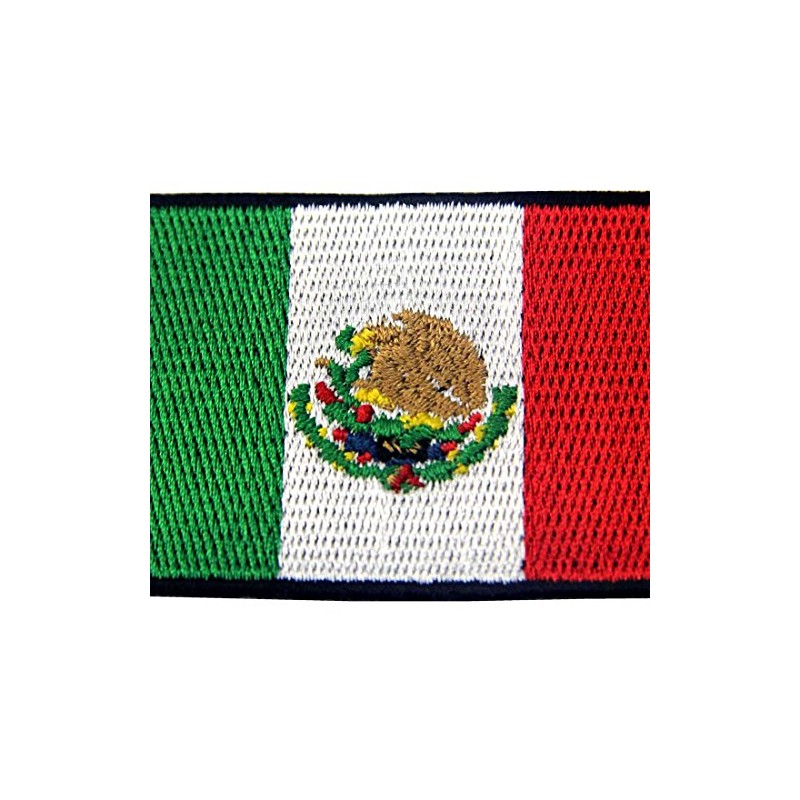 Stick Mexico Flag Embroidered Iron on/Sew on Patch