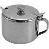 Wwyan 1Set of Silver 285ml Stainless Steel Sugar Bowl with