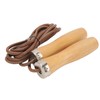 Jump Rope Cowhide Wooden Handle Portable Highly Effective Skipping Rope