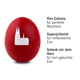 Kölsches PiepEi - Singende Eieruhr zum Mitkochen - Eierkocher für 3 Härtegrade - Spielt Höhner & Brings - Lustiges Kochei - Musik Eggtimer - Brainstream
