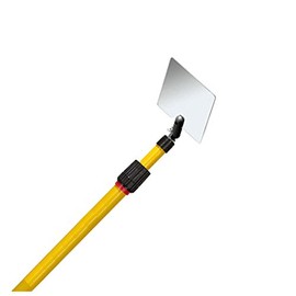 Extend A Vue Telescoping Inspection Mirror - Standard Fiberglass, Lightweight & Durable, 2 ft - 4 ft Pole, 3.5 x 6 inch Acrylic Mirror