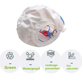 Adorable Reusable Baby Swimming Trunks, Girls' Swimming Nappy with Ruffles for Toddlers, 0-4 Years (Sweet Strawberry, XL-36-44 lb/3-4 Years)