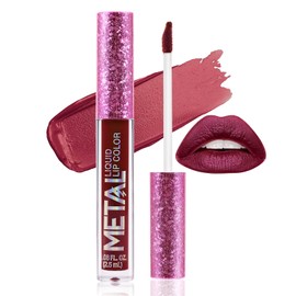 Boobeen Metallic Liquid Lipsticks Matte Lips Lipstick Pearl Glitter Lip Gloss High Pigment Long Lasting Nonstick Lip Glaze Makeup for Women and Girls