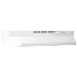 Broan-NuTone BUEZ121WW Ductless Under-Cabinet White Range Hood Insert with Lights, 21-Inch