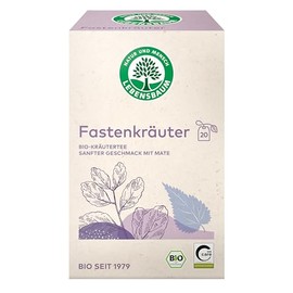 Lebensbaum Fasting Herbs, 20 Bags x 1.5 g Herbal Tea with Gentle Mate Flavour, 100% Organic, Herbal Tea Blend