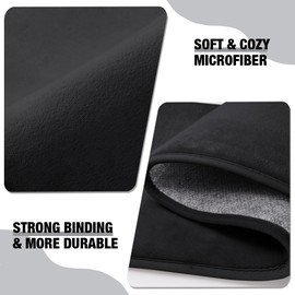 Black Memory Foam Bath Runner Mat Long Bathroom Rug Microfiber Bathroom Carpet Non Slip Soft Absorbent Washable Bathrug,24" x 60"