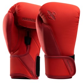 Hayabusa T360 Boxing Gloves – Revolutionary Hand Ergonomics | Empowering Wrist Support | Single or Dual Strap Closure | Training, Sparring, Heavy Bag - Red, 18oz