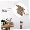 BIUDECO Easter Bunny Decor Straw Rabbit Ornament Handmade Bunny Straw