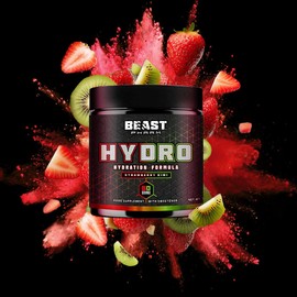 Beast Pharm | Hydration Electrolyte Powder | Eddie Hall's Hydro | 360g/60 Servings | Strawberry Kiwi