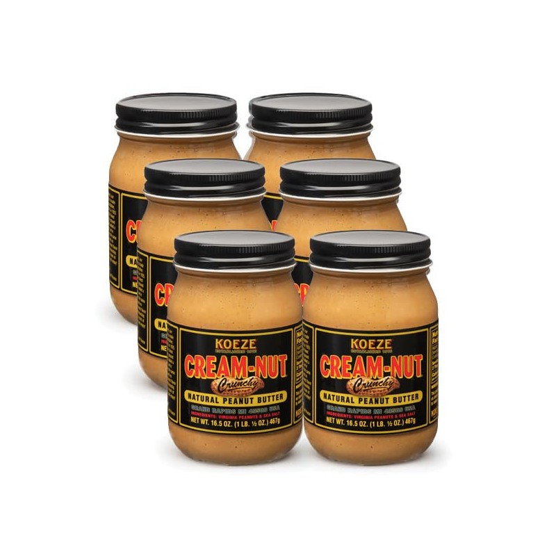 Case of Cream Nut Crunchy Peanut Butter - (6 Jars)