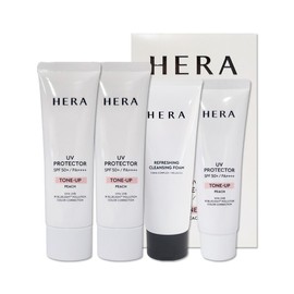 Hera NEW UV Protector Tone Up Peach 2 Type Set 50ml 2 Pieces Renewal Sun Cream / 헤라 NEW UV 프로텍터 톤업 피치 2종 세트 50ml 2개 리뉴얼 선크림