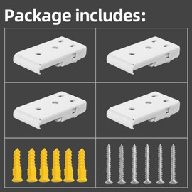ZSTARR Ceiling Curtain Track Accessories (Ceiling Brackets 4PCS)