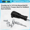 JEUCLEL Offset Extension Wrench for Electric Drill, with 4 Socket