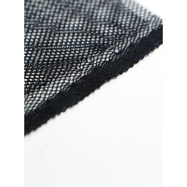 1 Yards lace net for making wig cap Wig Accessories mesh fabric stretch fabric (HD-5010 Black)