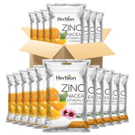 HERBION Naturals Zinc, Echinacea & Vitamin C Lozenges with Natural Orange Flavor - 25 CT – Dietary Supplement for Adults & Children 5+ – Supports Immune System – Wellness for The Family, 40 Packs