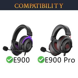 SOULWIT Replacement Ear Pads for EKSA E900/E900 Pro Gaming Headset, Replacement Cushion Pads with Durable Mesh Fabric, Noise Isolating Foam