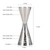 Cocktail Measuring Cup with Scale 30ml 45ml Stainless Steel Floral