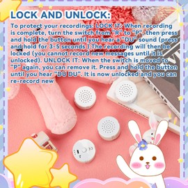 12 Pcs Voice Recorder for Stuffed Animal, Sound Recorder Music Recordable Sound Module Recording Device Record Custom Message for Plush Toy Doll Stuffed Bear Pillow, Battery Included (20 Second)