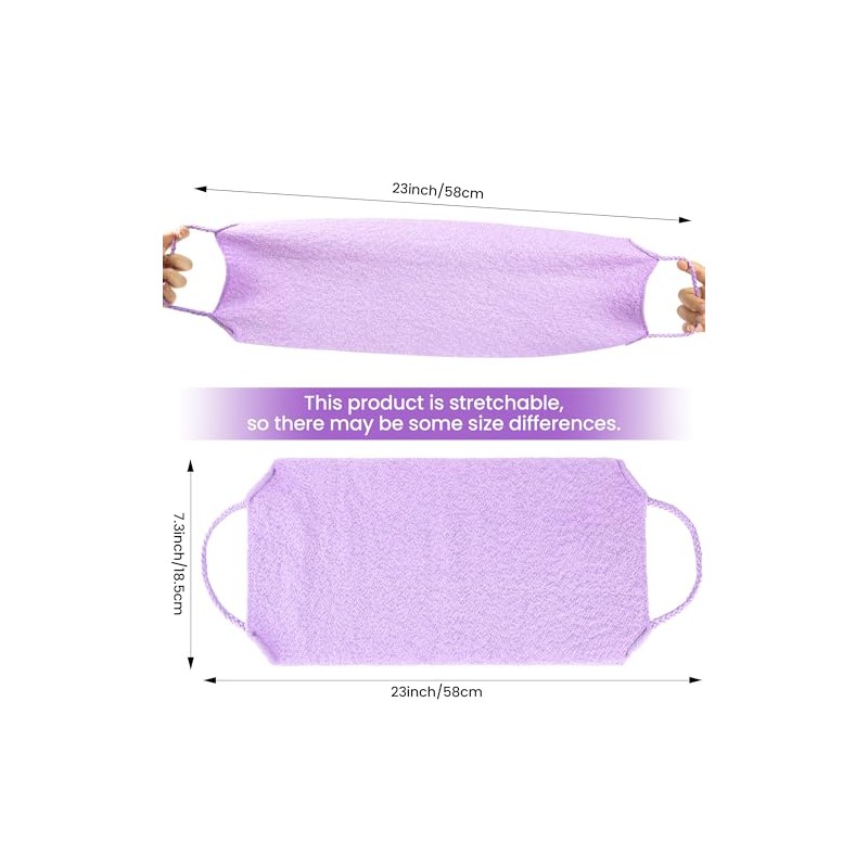 Toalla exfoliante de espalda de doble cara, 3 piezas, exfoliante