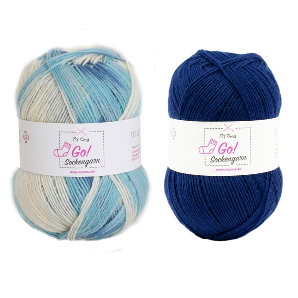 My Oma Go! Wool Mix Wolkentraum Sock Yarn, 1x Cloud