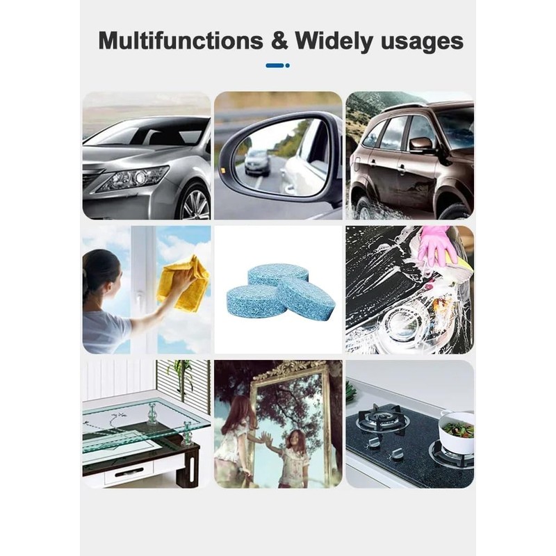 20 Pcs Windshield Effervescent Wiper Tablet – Solid Car Washer