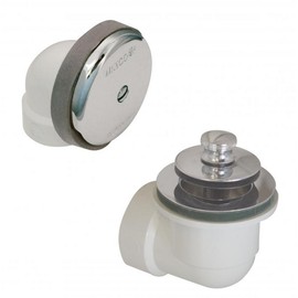 Watco Manufacturing 601-PP-PVC-CP 1.5-Inch Schedule 40 PVC Piping Push Pull Bath Waste Half Kit, Chrome Plated