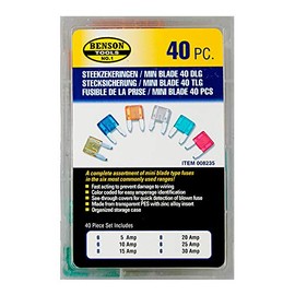 Lock Set Mini 40-teilig mit 5-30A Stecksicherung Flachsicherung Sortiment