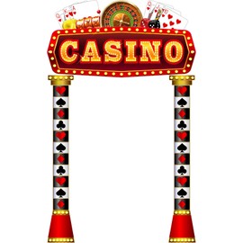 Peryiter 3 Pcs Casino Movie Night Porch Sign Banner Movie Casino Theme Party Decorations VIP Door Entrance Banner Movie Theater Welcome Porch Sign Red Carpet Party Decoration (Casino Night)