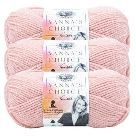 (3 Pack) Lion Brand Yarn Vanna's Choice Yarn, Pink