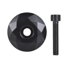 JMFahrrad Diamond-Cut Bicycle Stem Headset Top Cap, Black