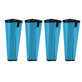 4Pcs Horse Fly Boots Breathable Comfortable Tear Resistant Fine Mesh Protective Horse Fly Leggings Leg Guards Blue