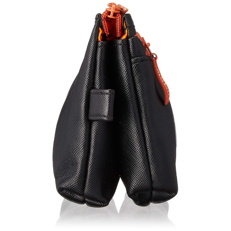 mobus MOG-4P-71 Pencil Case, 4 Pockets, Black/Orange