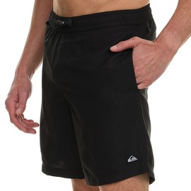Quiksilver Swim Trunks for Men Big and Tall, Quick Dry Swim Board Shorts 10" Black