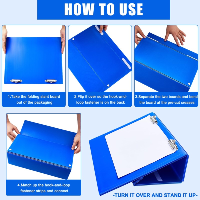 Nuanchu 2 Pcs Folding Slant Board for Writing 14 x