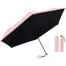 Parasol, 100% UV Protection, Completely Light Blocking, Heat Blocking, Ultra Light, 4.8 oz (125 g) - 235 g, Folding Umbrella, For Both Rain and Shine, One-Touch, Automatic Opening/Closing, Compact,