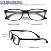 MMOWW 5 Pack Reading Glasses for Women Men Classic Square