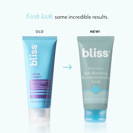 Bliss Micro Magic Skin-renewing Microdermabrasion Scrub | Smoothing Volcanic Pumice & Purifying Kaolin Clay | Refreshed Glow Straight-from-the-Spa | Tightens Pores & Brightens Skin | 3.4 fl oz