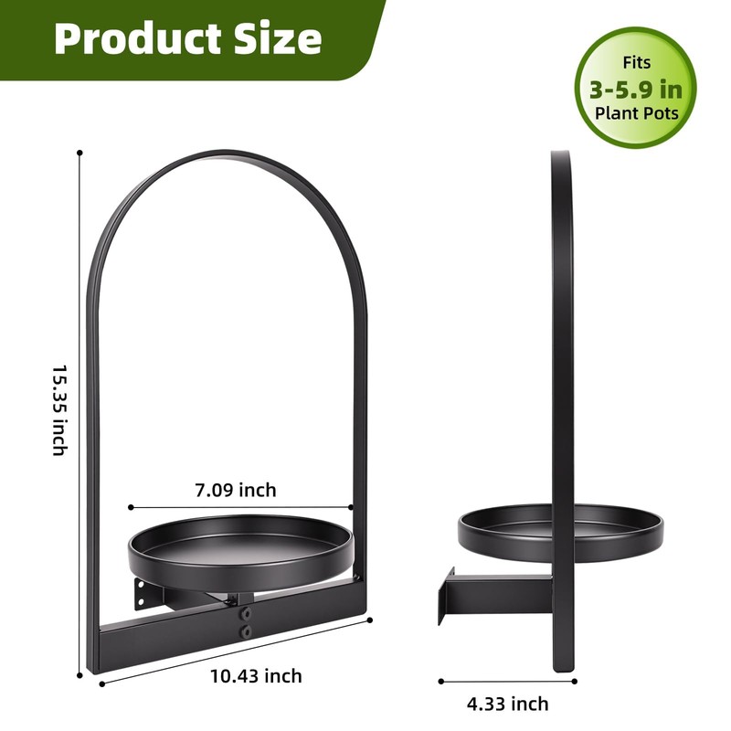 3 Pack Wall Plant Holder for Indoor Plants, Metal Wall