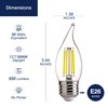 FLSNT 5000K Daylight LED Chandelier Edison Bulbs, 60W Equivalent, Dimmable
