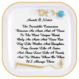 PUDDING CABIN Aunt Gifts from Niece for Mother's Day, “Aunts & Niece” Trinket Dish Ring Holder Gifts for Aunt Mother's Day Aunts Birthday, Thanksgiving, Christmas, Aunt Niece Mother's Day Gifts