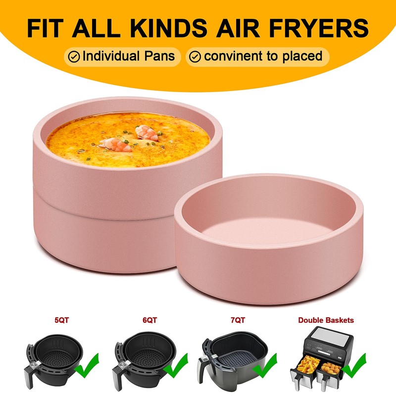 Silicone Microwave Egg Cooker, 3 Pack Air Fryer Egg Molds