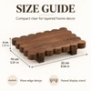 Wooden Plant Stand for Decorative Display – Scalloped Edge Pedestal