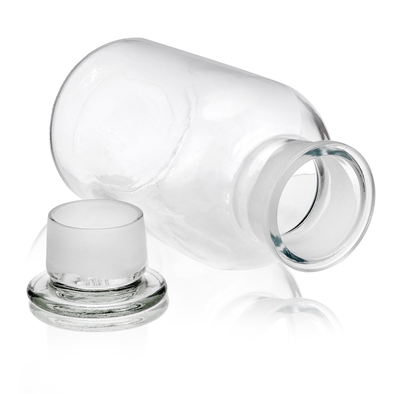 Kestun Lab Glass Reagent Bottle,Wide Mouth Glass Storage Bottle with